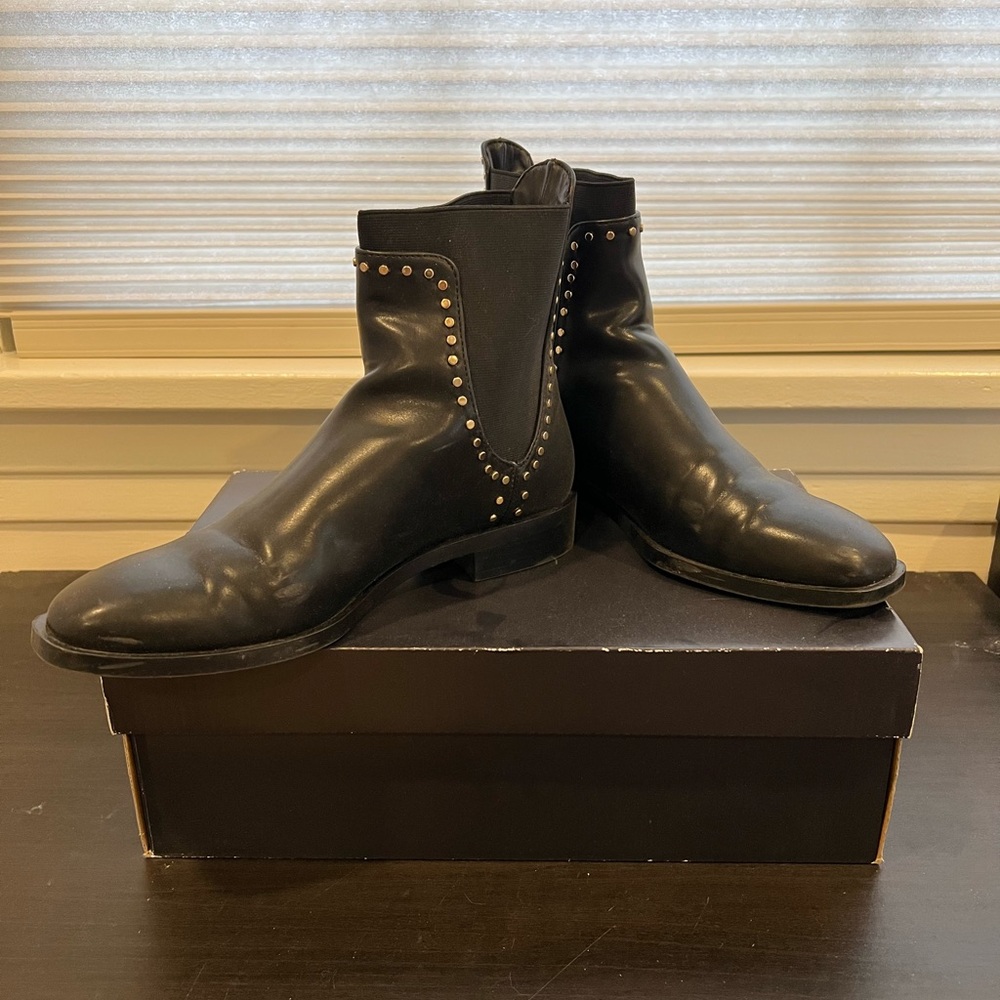 ZARA Black Studded Chelsea Boots